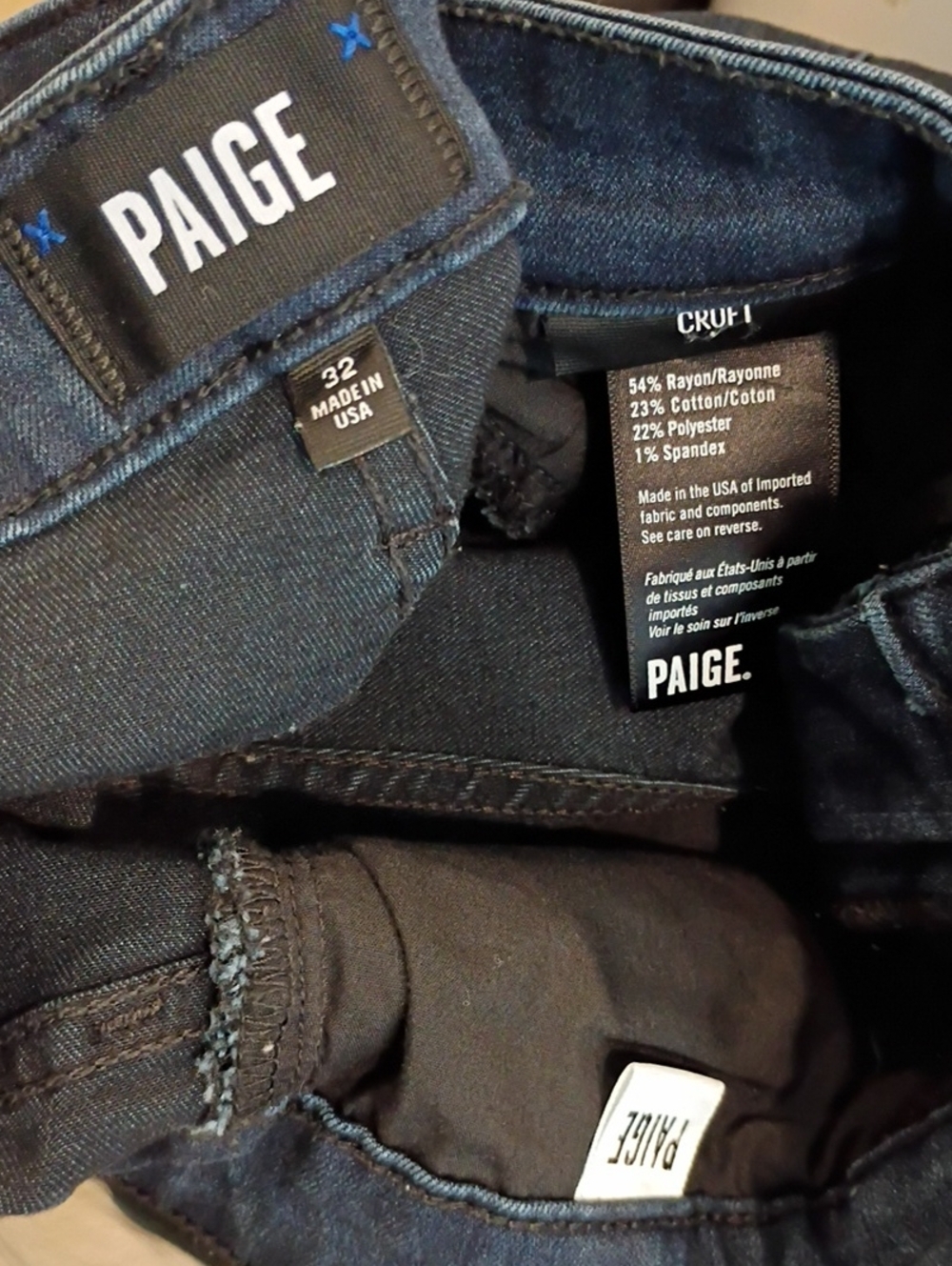 PAIGE Croft Skinny  Men’s Dark Blue Jeans -5 Pocket 32/31